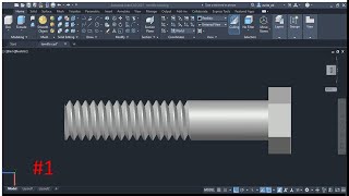 Tutorial AutoCAD 2021 Tornillo [upl. by Ahsieym411]