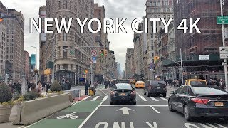 Driving Downtown  New York City 4K  USA [upl. by Refinnaej]