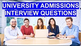 UNIVERSITY INTERVIEW Questions and Answers PASS Your Uni Admissions Interview [upl. by Sitnik]