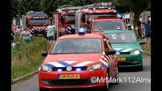 Grote optocht van Brandweer Politie en Amerikaanse hulpdiensten voor 32ste Brandweerdag Almere [upl. by Tsuda712]