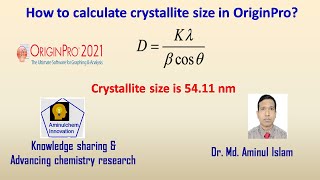 How to calculate crystallite size from XRD data in Origin [upl. by Wattenberg675]