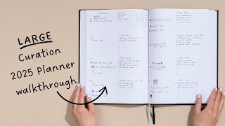 Curation 2025 Planner Large Walkthrough [upl. by Noived576]