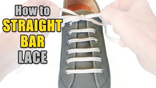 Straight Bar Lacing Tutorial – Professor Shoelace [upl. by Eekaz]