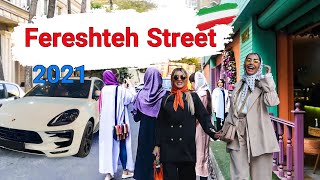 Tehran Iran 2021  Walking In Fereshteh Street  luxury neighborhood  Walking Tour  Iran [upl. by Haldan876]