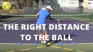 Tennis Tip The Right Distance To The Ball [upl. by Julietta]