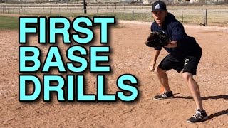 First Base Footwork Drills  Fundamentals of Playing First Base Part 1 [upl. by Nevsa]