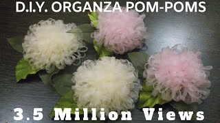 DIY Organza PomPoms  Tutorial  MyInDulzens [upl. by Elana]