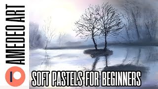 Soft pastels for beginners  Morning mist  Kate Amedeo [upl. by Selim772]