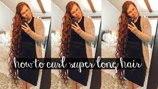 HOW TO CURL VERY LONG HAIR  LANGE CURLING WAND  APOSTOLIC HAIR [upl. by Innaig]