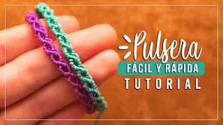 Cómo hacer pulsera de hilo fácil y rápida 1✨ Paso a Paso  DIY Macrame Friendship Bracelet [upl. by Lativa741]