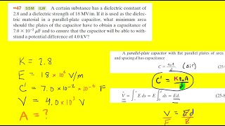 A certain substance has a dielectric constant [upl. by Isle]