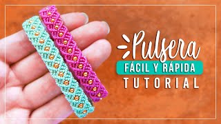 Cómo hacer pulsera de hilo fácil y rápida 13✨ Paso a Paso  DIY Macrame Friendship Bracelet [upl. by Singhal]