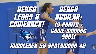 Middlesex 50 Spotswood 48  Girls Basketball Highlights [upl. by Luehrmann994]