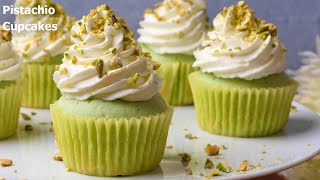 Easy Pistachio Cupcakes Recipe  So Fluffy and Flavorful [upl. by Eissim]