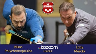 KNBB Kozoom League  Nikos POLYCHRONOPOULOS vs Eddy MERCKX [upl. by Bohner]