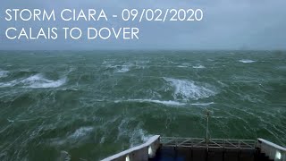 Storm Ciara  Calais to Dover [upl. by Kired]