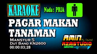 PAGAR MAKAN TANAMAN  Karaoke Nada Pria  Mansyur S [upl. by Nosyarg223]