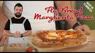 Margherita flatbread Pizza in under 15 Minutes [upl. by Aihsaei]