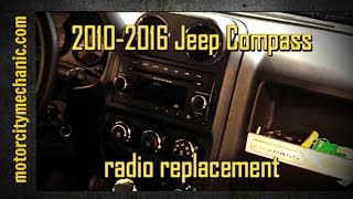 20102016 Jeep Compass radio removal [upl. by Servetnick]