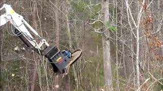 Brush Cutter Mayhem  Excavator Brush Cutter amp Mower In Action [upl. by Memberg]