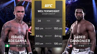 Israel Adesanya vs Jared Cannonier Full Fight  UFC 5 Fight Night [upl. by Iroak]