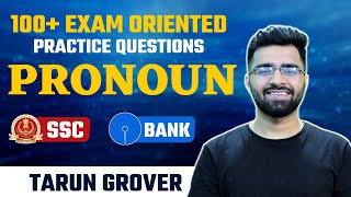 100 Exam Oriented Practice Questions on Pronouns  CET SSC amp Bank Exam  Tarun Grover [upl. by O'Neill]