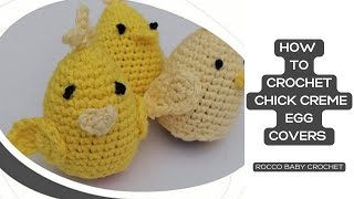 HOW TO CROCHET CHICK CREME EGG COVERS EASTER CROCHET IDEAS [upl. by Oedama]