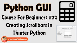 ScrollBar In Tkinter GUI  Python Tkinter GUI Tutorial In Hindi 22 [upl. by Suravart]