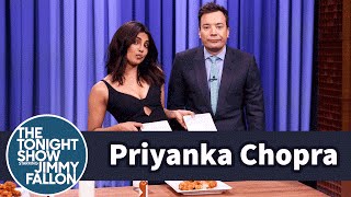 Priyanka Chopra and Jimmy Have a WingEating Contest [upl. by Mountford793]