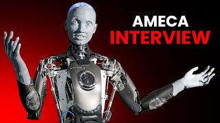 Ameca Robot SHOCKS Audience in Bloomberg Interview [upl. by Arnold]