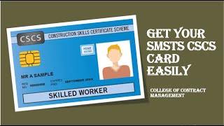 GET YOUR SMSTS CSCS CARD EASILY [upl. by Ahtibbat8]