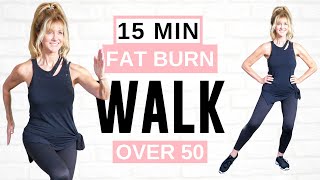 15 Minute FAT BURNING Indoor Walking Workout Full Body [upl. by Janith]