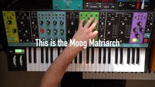 Ambient jam with Moog Matriarch and Subsequent 37 Strymon Big Sky Eventide Space and Timefactor [upl. by Cosette990]