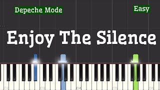 Depeche Mode  Enjoy The Silence Piano Tutorial  Easy [upl. by Nyleak]