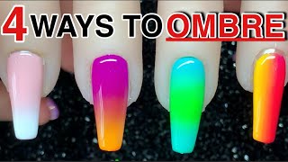 4 WAYS TO OMBRÉ WITH GEL POLISH  Nailsbykamin [upl. by Reta]