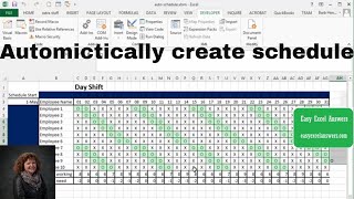 Automatically create shift schedule in Excel [upl. by Asihtal726]