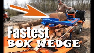 Eastonmade RED OAKBOX WEDGEPRODUCTION Whats Your Favorite Firewood FASTEST LOG SPLITTER [upl. by Neelon993]