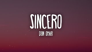 Don Omar  Sincero LetraLyrics [upl. by Anema]