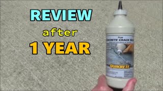 Quikrete Concrete Crack Seal REVIEW AFTER 1 YEAR [upl. by Ahsenid]