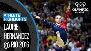 Every Laurie Hernandez 🇺🇸 Rio 2016 Routine  Athlete Highlights [upl. by Nerek]