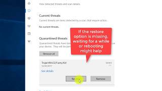 Windows Defender  restore from quarantine [upl. by Drape]