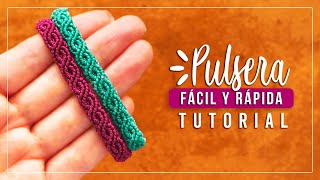 Cómo hacer pulsera de hilo fácil y rápida 15✨ Paso a Paso  DIY Macrame Friendship Bracelet [upl. by Reginald]