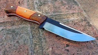 Fabricación de cuchillo simple con herramientas básicas [upl. by Weir]