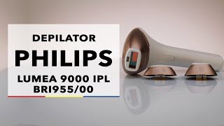 Depilator IPL Philips Lumea 9000 BRI95500  dane techniczne  RTV EURO AGD [upl. by Arikehs]