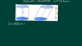 Zylinder Volumen Mantelfläche und Oberfläche berechnen [upl. by Doble828]