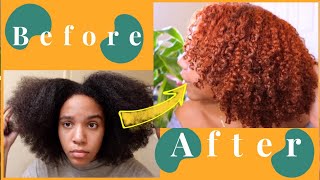 Dying My Natural Hair OrangeCopperRedGinger  NO BLEACHtik tok made me do it 2021 Makeover [upl. by Airal]