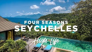 A LUXURY RESORT IN PARADISE  Four Seasons Seychelles  High Life [upl. by Leavelle]