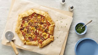 Tomato amp Cheddar Thin Crust Pizza Recipe  Pillsbury [upl. by Niwrad]