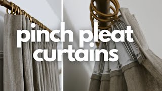 DIY Luxury and EASY Pinch Pleat Curtains [upl. by Kerge563]