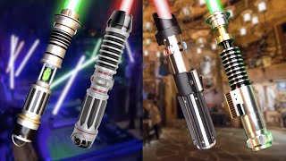 Comparing Galaxys Edge Legacy and Savis Workshop Lightsabers [upl. by Aleekat]